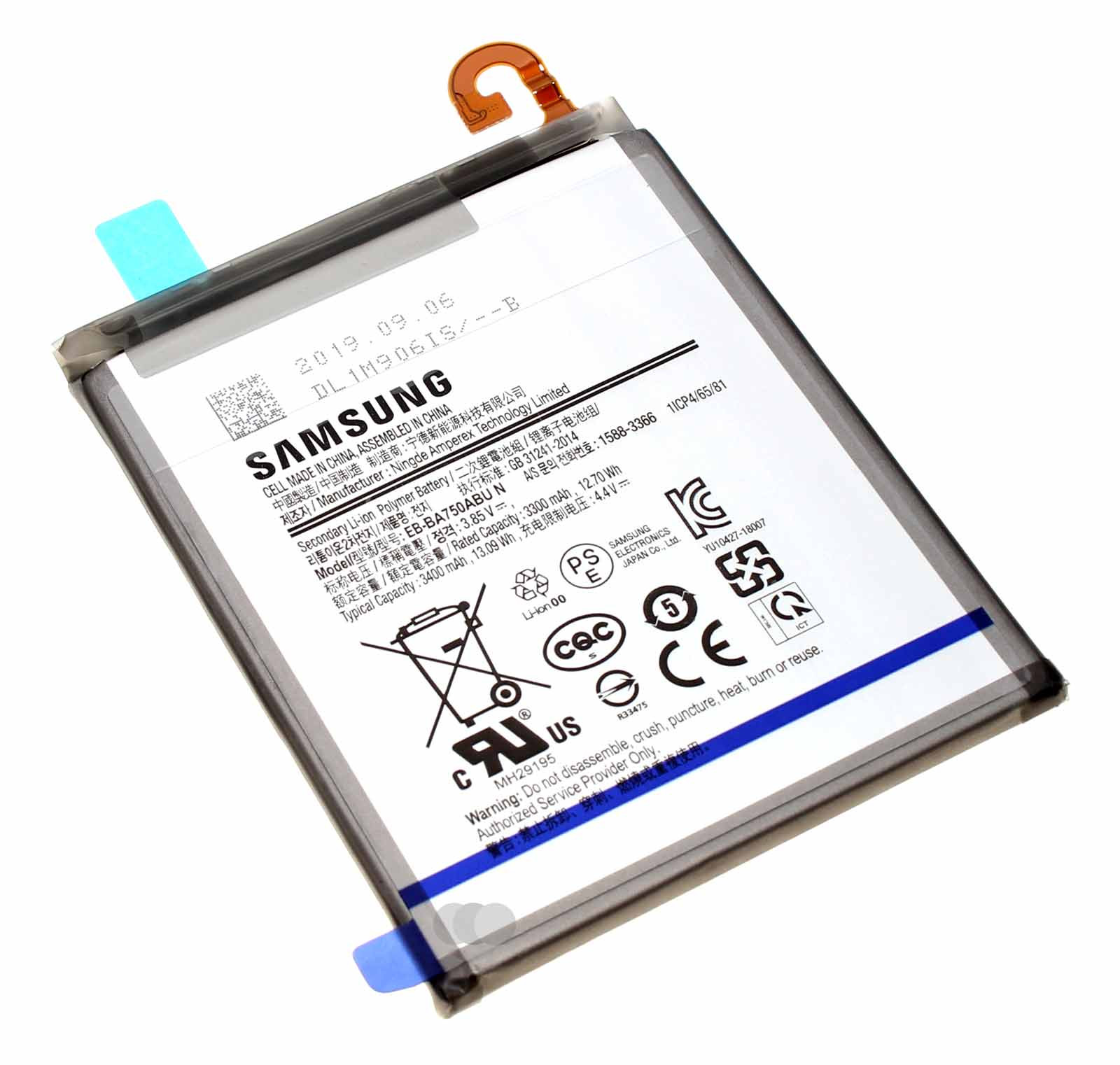 Original Samsung EB-BA750ABU N Akku für Samsung Galaxy A7 (A750F) 2018, GH82-18027A, 3,85V, 3300mAh