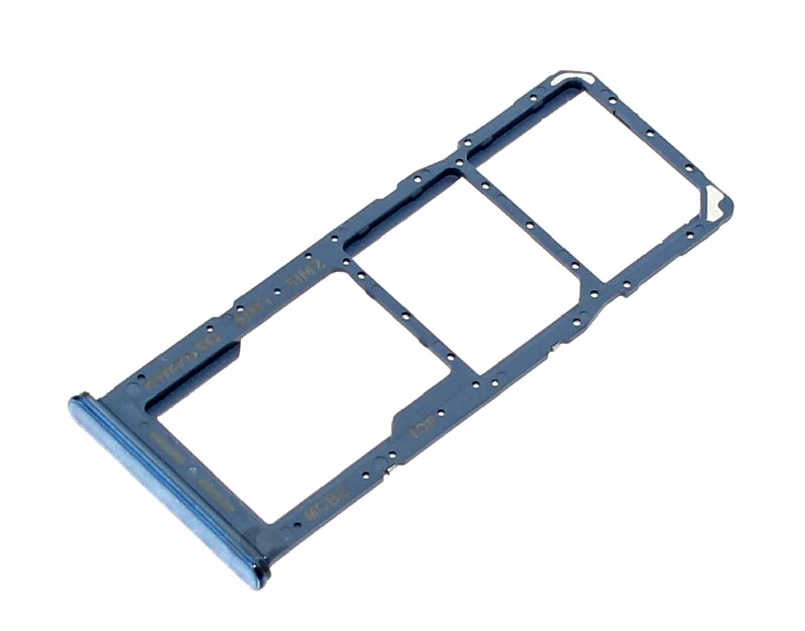Original Samsung Galaxy M32 (SM-M325F) Sim + MicroSD Kartenhalter blau, GH98-46835B