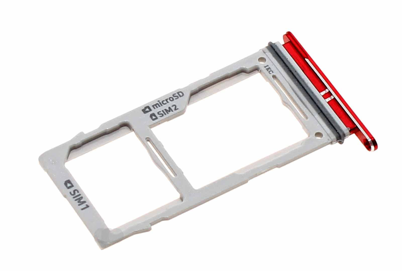 Original Samsung Galaxy S10 Plus SM-G975 Sim + MicroSD Kartenhalter rot, GH98-43724H