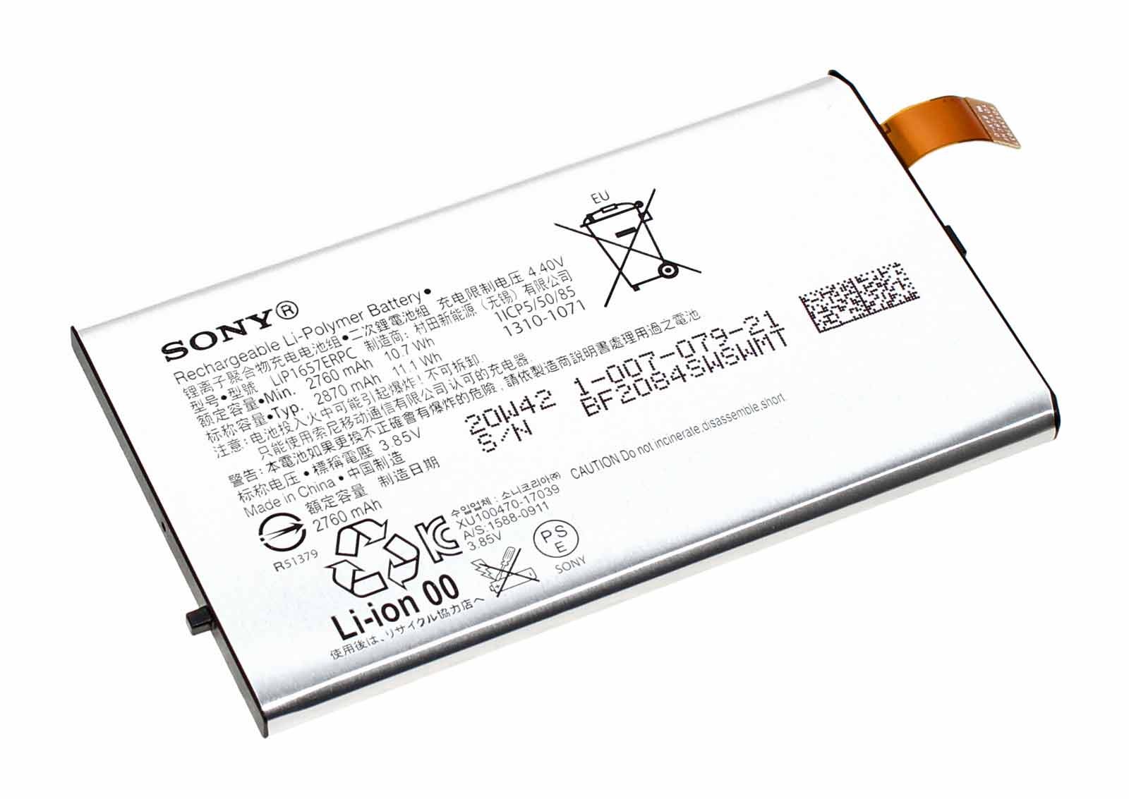 Original Sony Akku LIP1657ERPC für Sony Xperia XZ2 Compact, 1310-1071, 100707921, 3,85V, 2870mAh