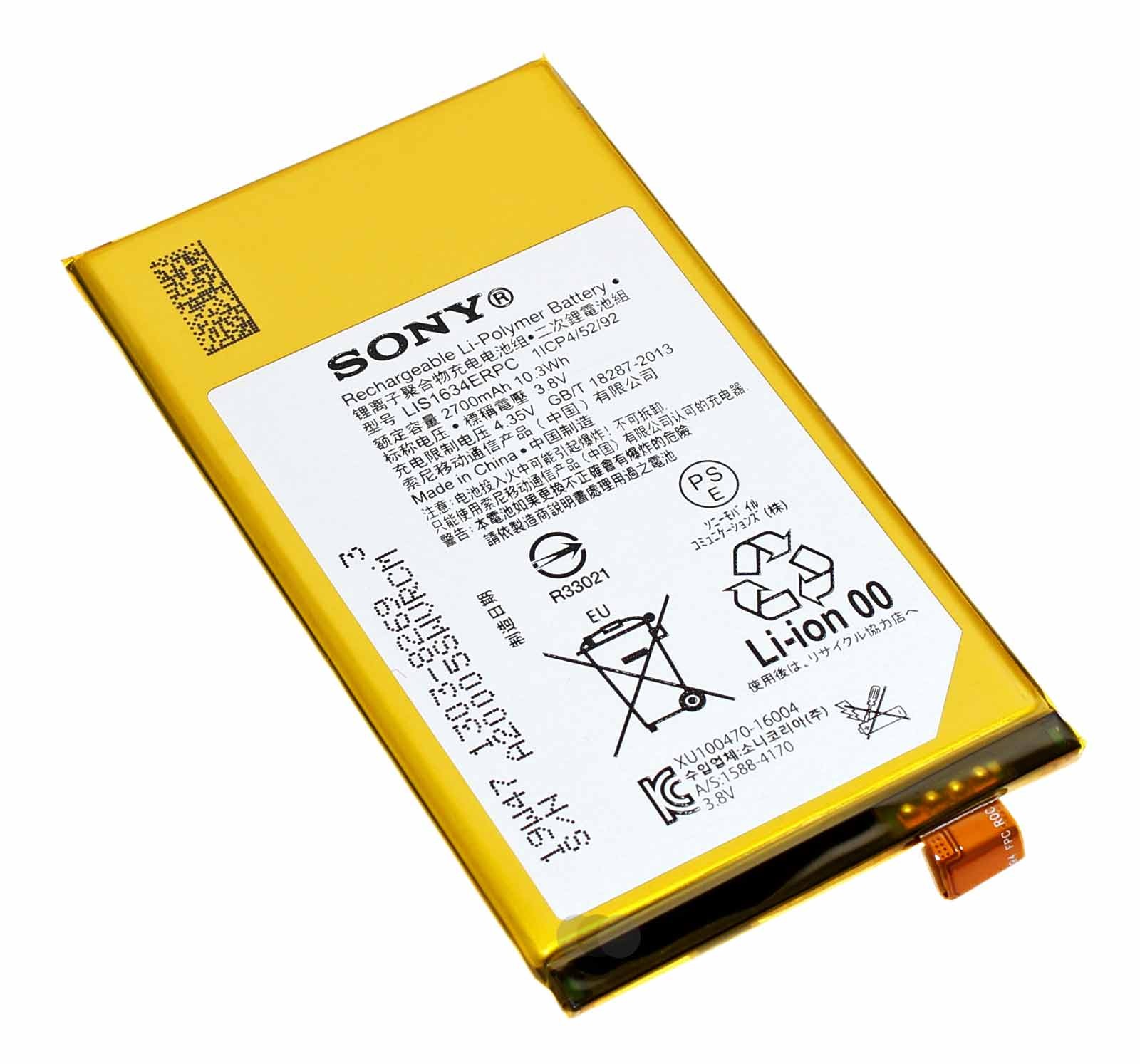 Original Sony Akku LIS1634ERPC für Sony Xperia X Compact F5321, 3,8V, 2700mAh, U50041433