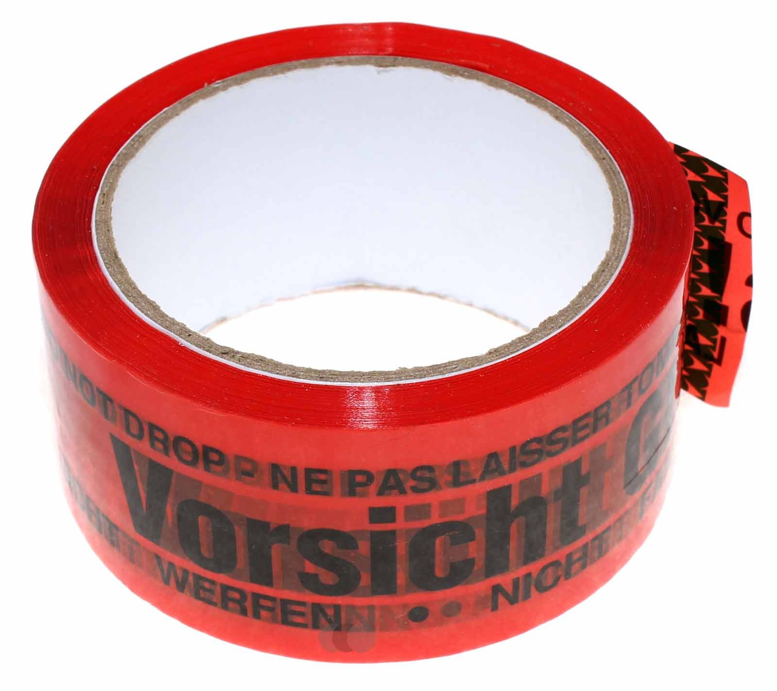 Paket Klebeband Paketklebeband, Paketband, Packband, Vorsicht Glas! Nicht werfen, 48mm x 66m