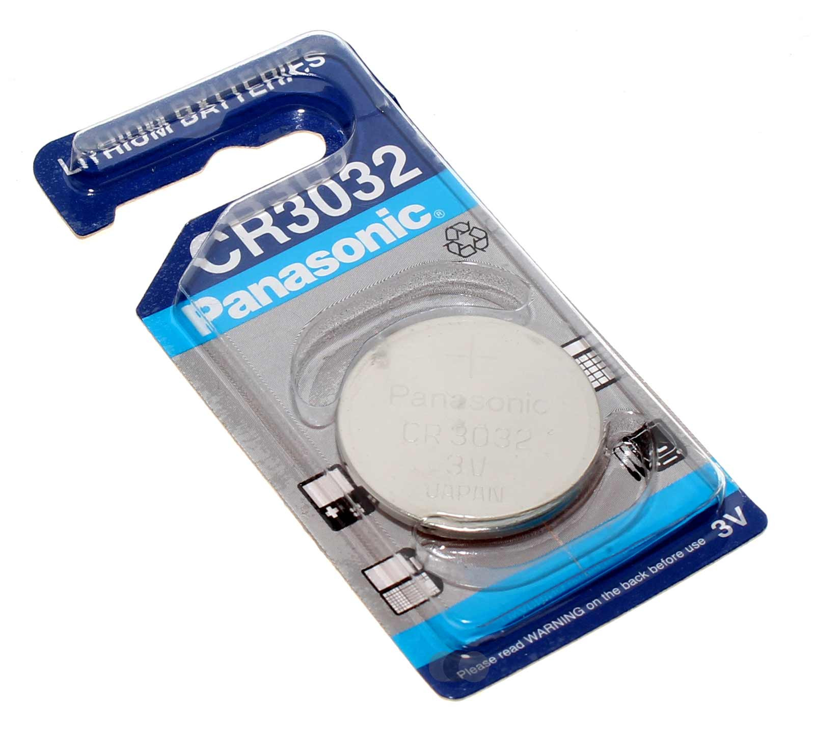Panasonic CR3032 Lithium Knopfzelle Batterie für PC Computer u.a., wie DL3032, ECR3032, KCR3032, 3V, 500mAh