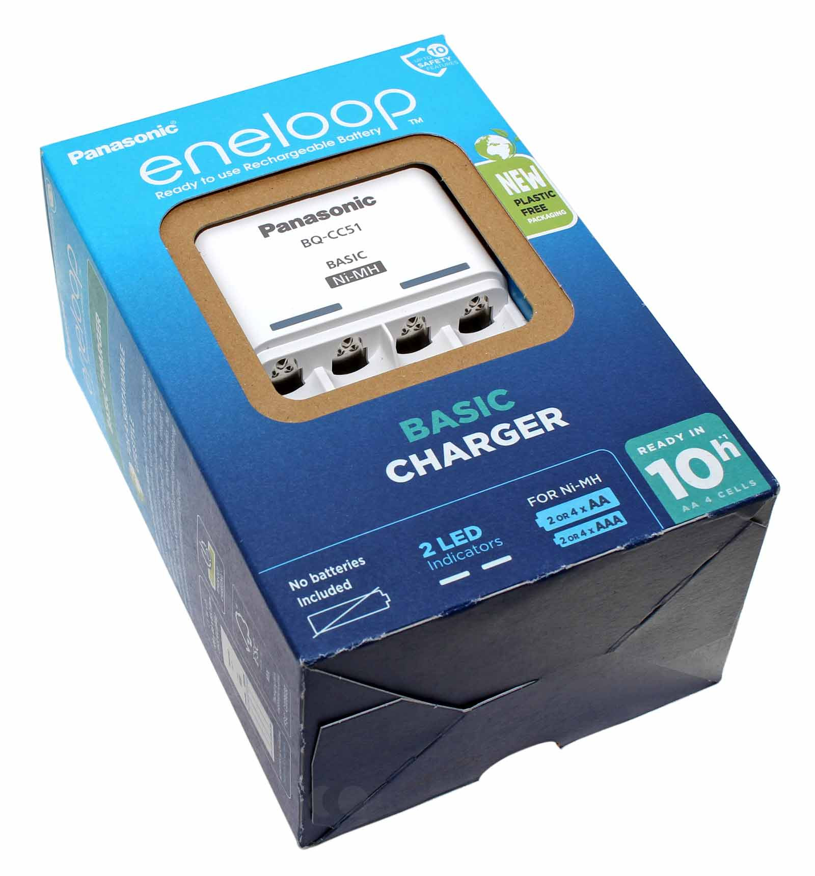 Panasonic eneloop BQ-CC51E Akku Ladegerät für 2 oder 4 Ni-MH AA / AAA Akkus