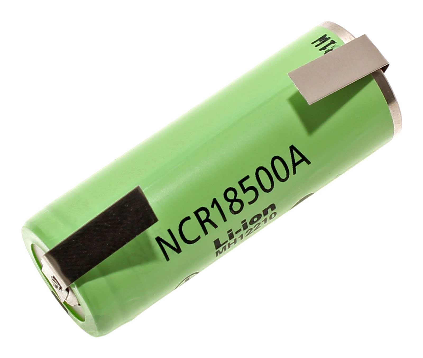 3,7V Panasonic NCR18500A Li-Ion Akku ersetzt Sanyo UR18500F, 2040mAh, mit U-Lötfahne, MH12210