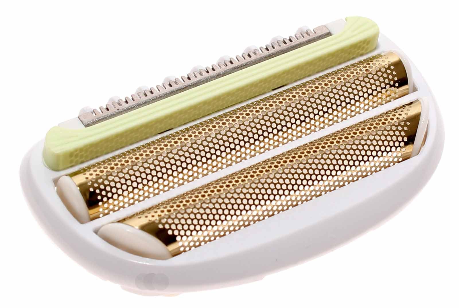 Original Philips CP9151/01 Scherblatt, Scherfolie, Doppelscherfolie aus rostfreiem Edelstahl für Philips Ladyshave Contour wet & dry Damenrasierer (goldene Scherfolie), Ersatzteil Teilenummer 420303596161.