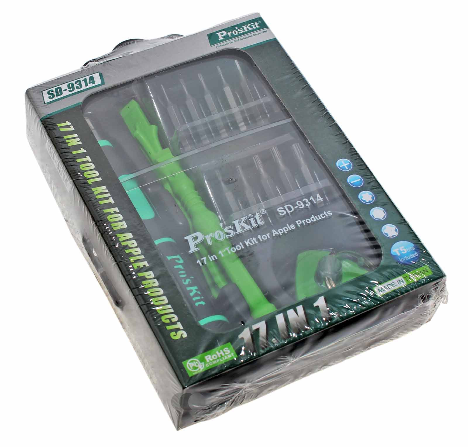 Proskit SD-9314 17 in 1 Werkzeug-Set für Apple Produkte, iPhone, iPad, iPod, MacBook Reparatur