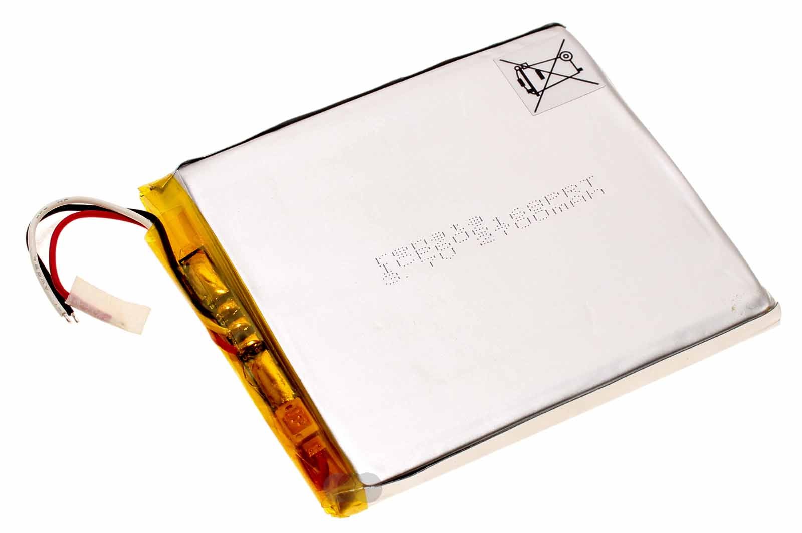 Renata ICP606168PRT Lithium-Polymer spezial Akku mit Schutzschaltung, mit 3,7 Volt und 2800mAh Kapazität