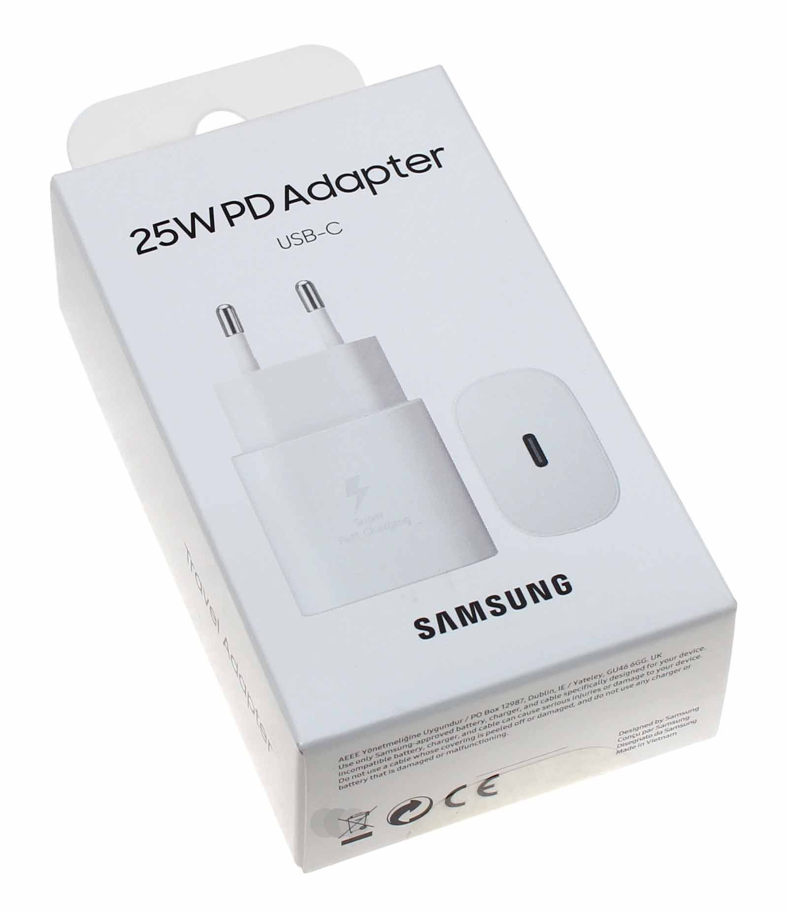 Samsung Ep-TA800 USB Typ-C Schnellladegerät 25W weiss, EP-TA800NWEGEU, Ladeadapter, Netzteil, USB-C