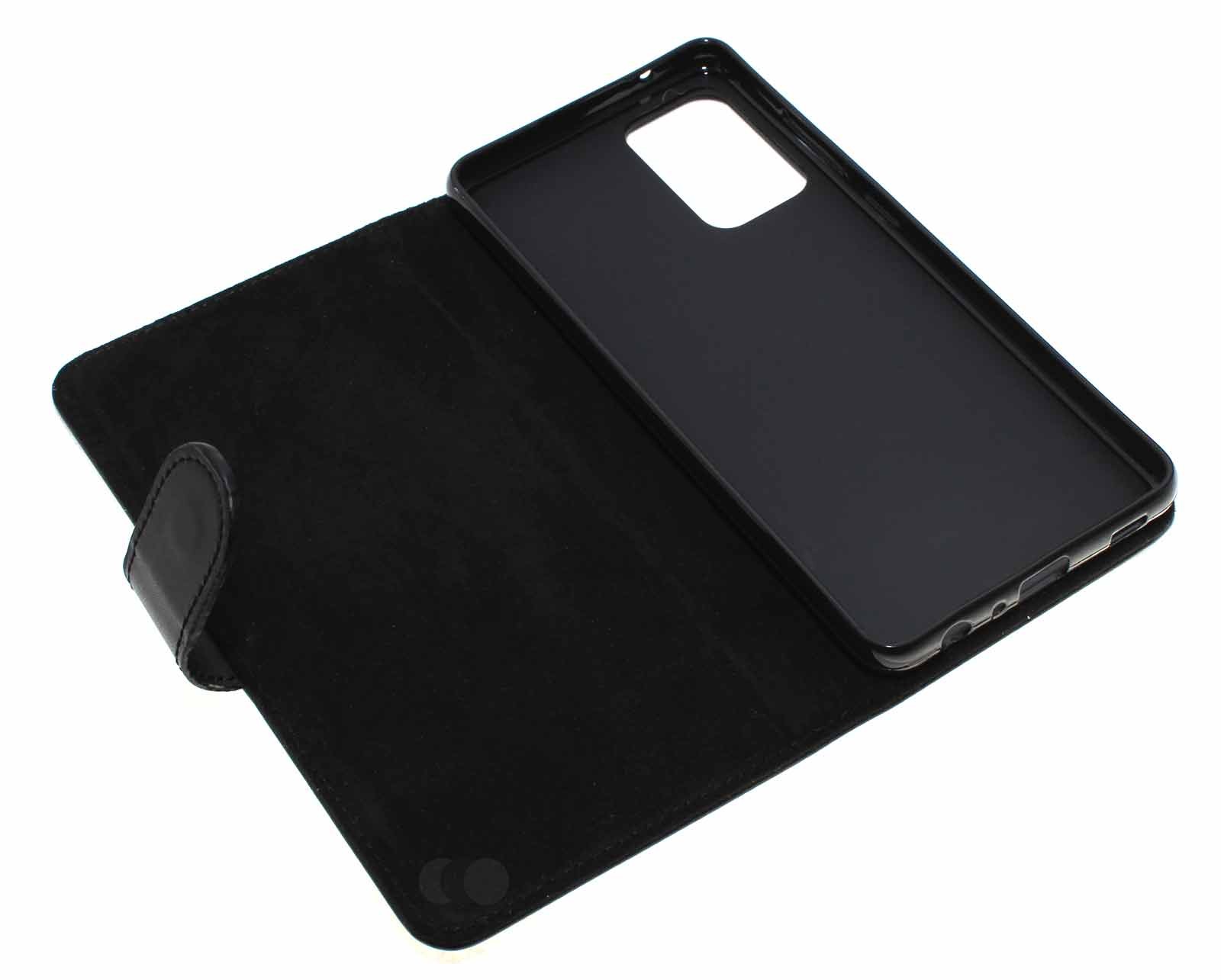 Schutz Hülle, Tasche, Cover Bookstyle für Samsung Galaxy A72, schwarz, Kunstleder