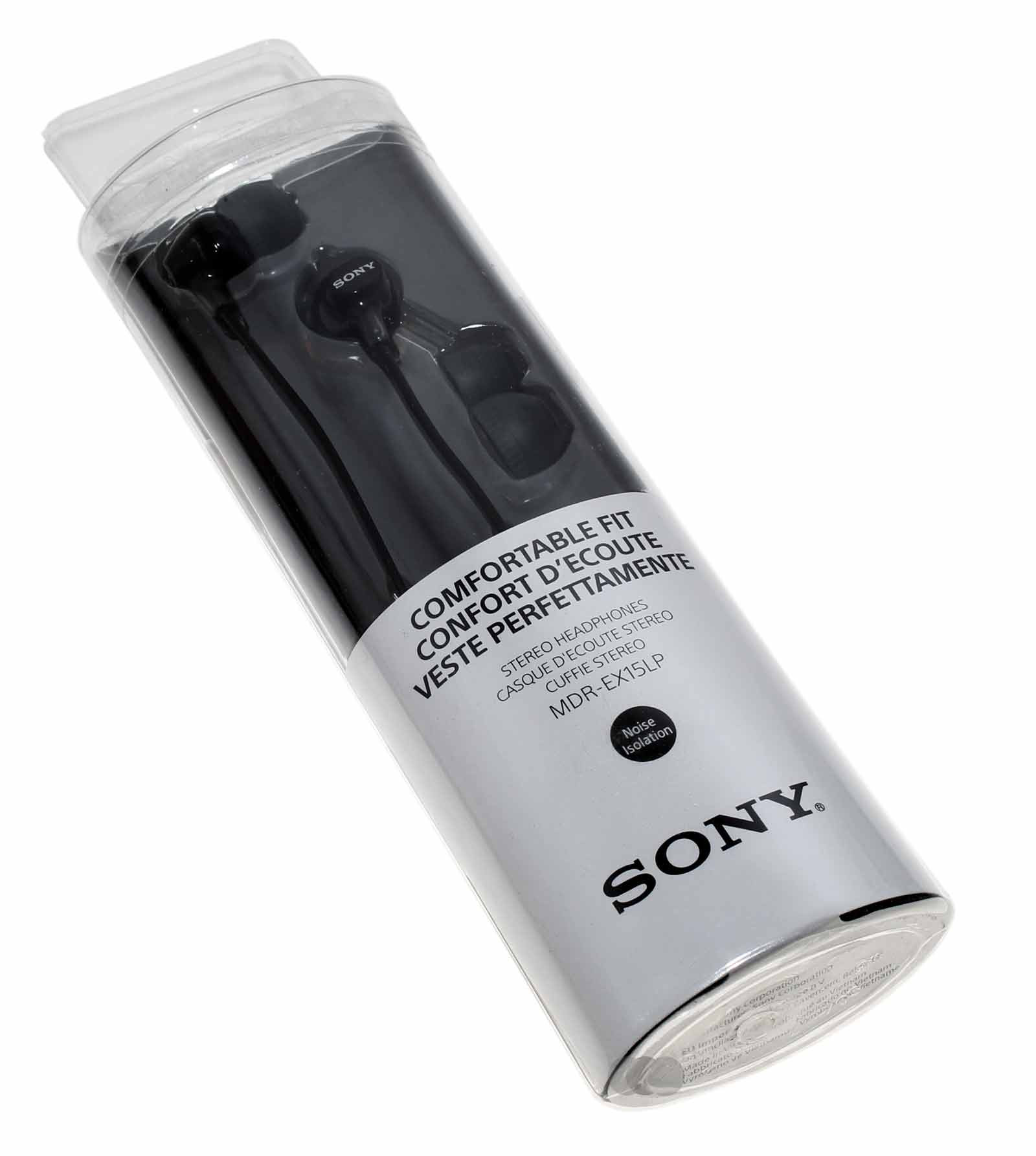 Sony MDR-EX15LP In-Ear Kopfhörer, 3,5mm Klinke, 1,2m Kabel, schwarz
