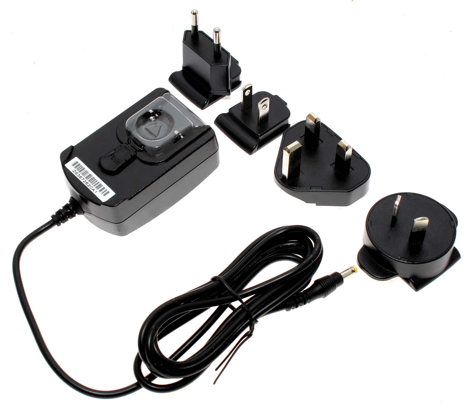TomTom Universal Netzteil, Ladegerät, Reiseadapter mit Adapter für GO 510, 710, 910, für United Kingdom, USA, Europa und Australien, AUUA050K088