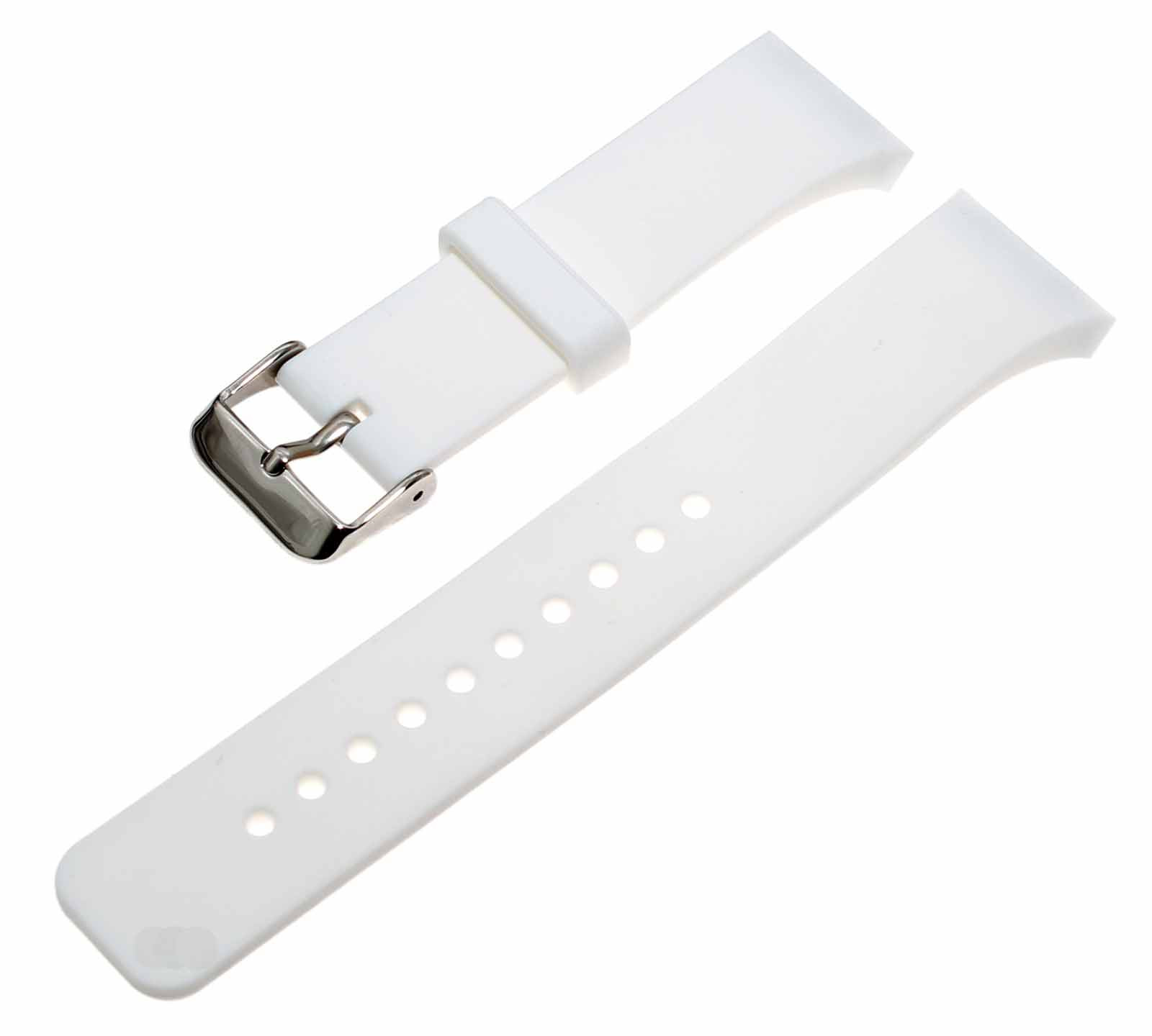 Uhrenarmband für Samsung Gear S2 SM-R720, SM-R730 Smartwatch, Fitnesstracker, Silikon, weiss
