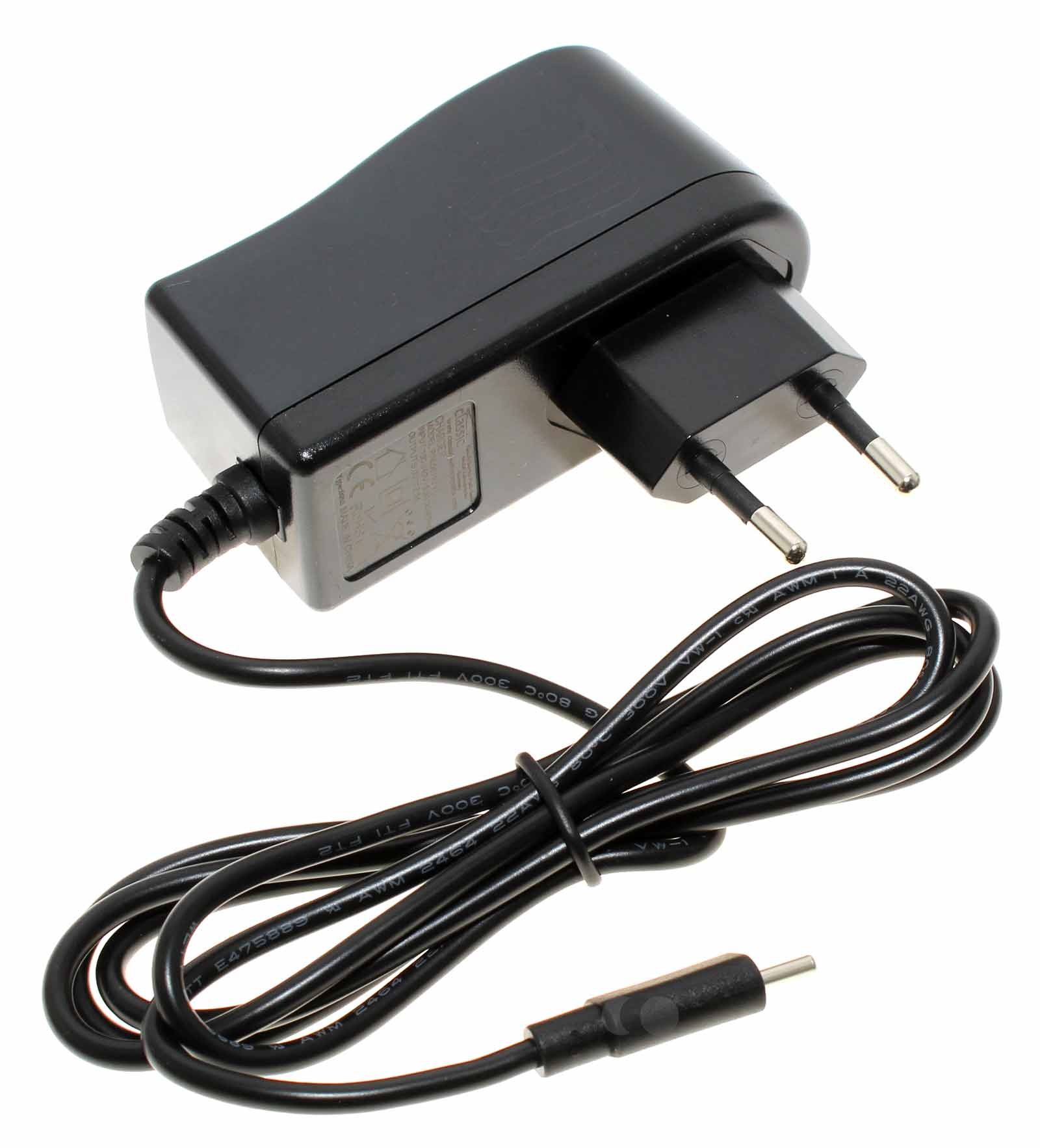 Alternatives Ladekabel, Netzteil, Netzkabel, Ladegerät von Classic, Modell PSE50152 EU mit 5 Volt und 2 Ampere, mit USB-C Stecker
