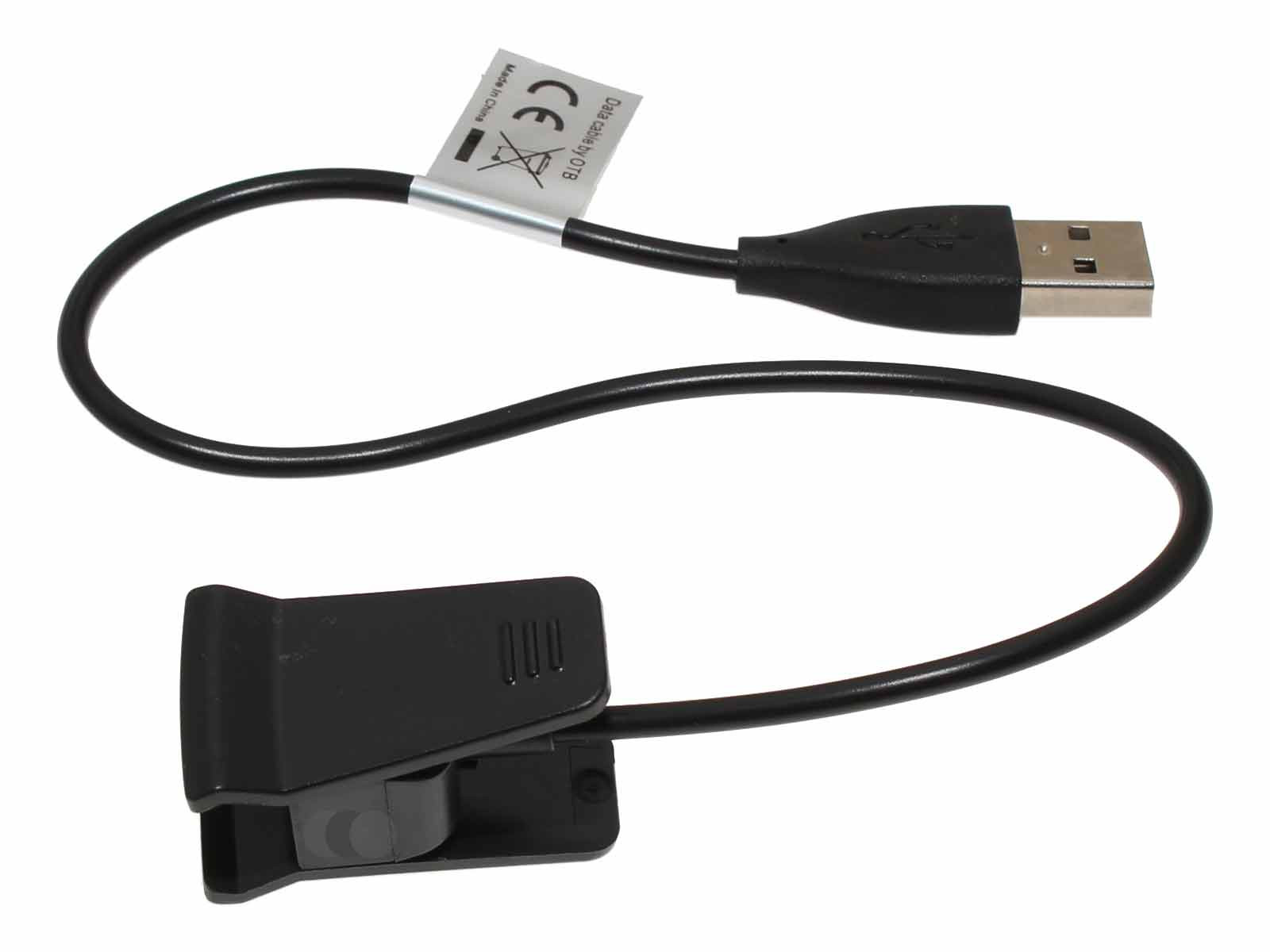 USB-A Daten- Ladekabel für Fitbit Ace Fitnesstracker, Ladeklemme, schwarz