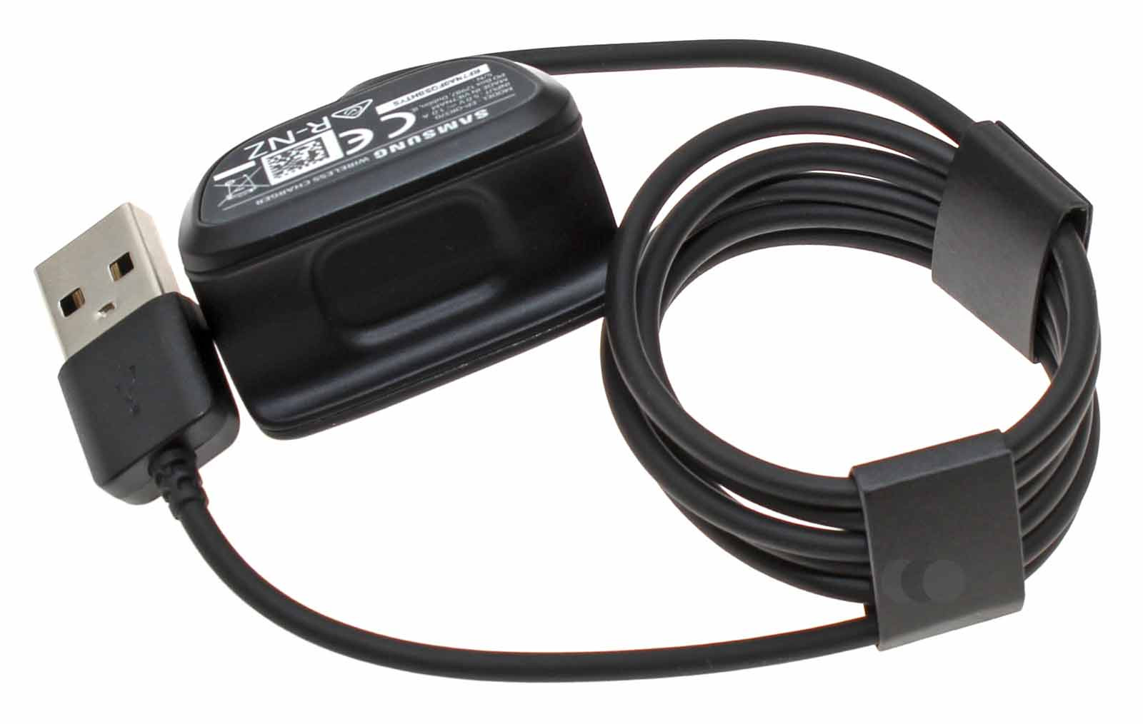 USB-A Ladekabel Ladeadapter für Samsung Galaxy Fit SM-R370 Fitnesstracker, schwarz, EP-OR370