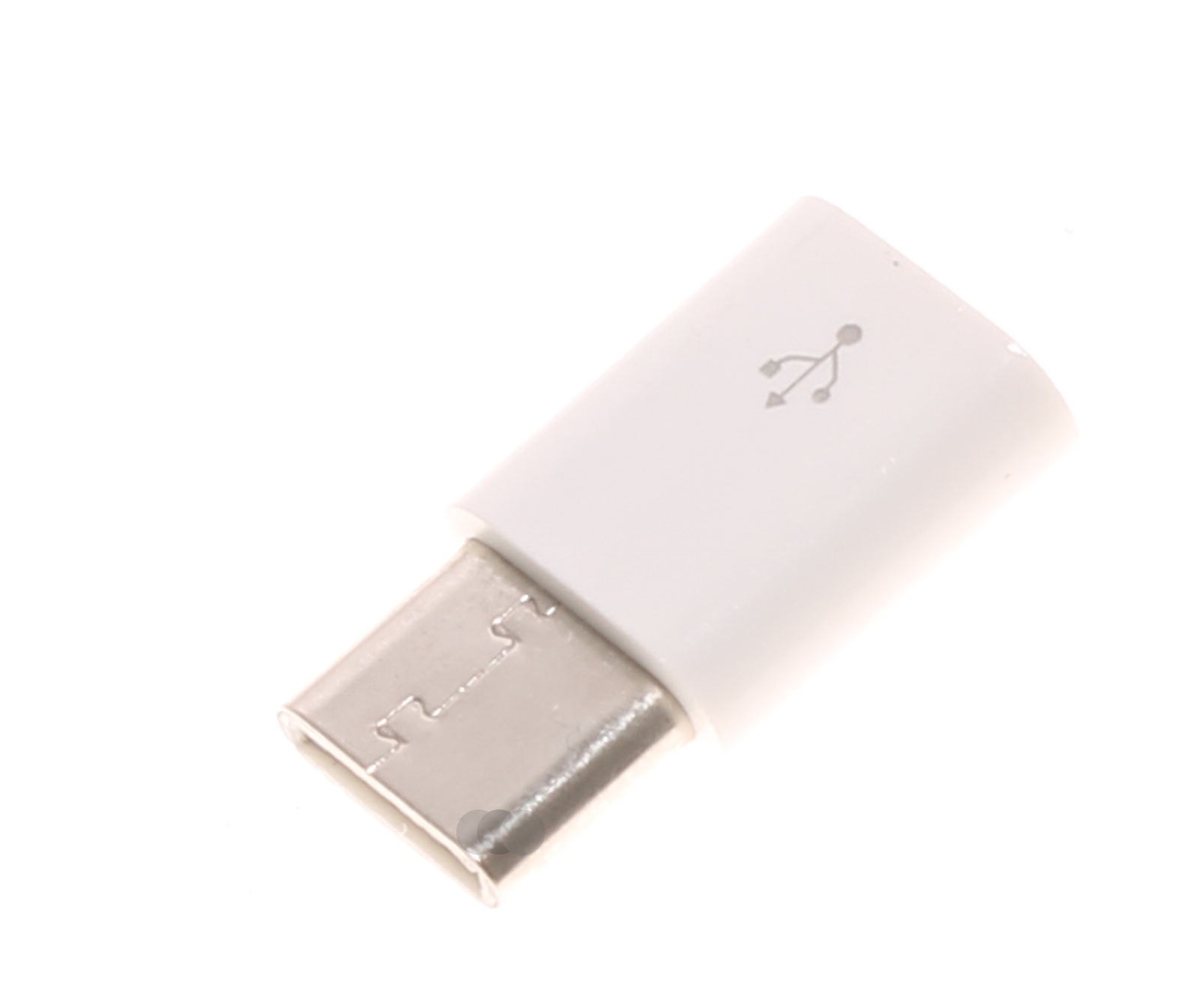 Adapter USB-C Stecker auf Micro-USB Buchse, weiß, Konverter