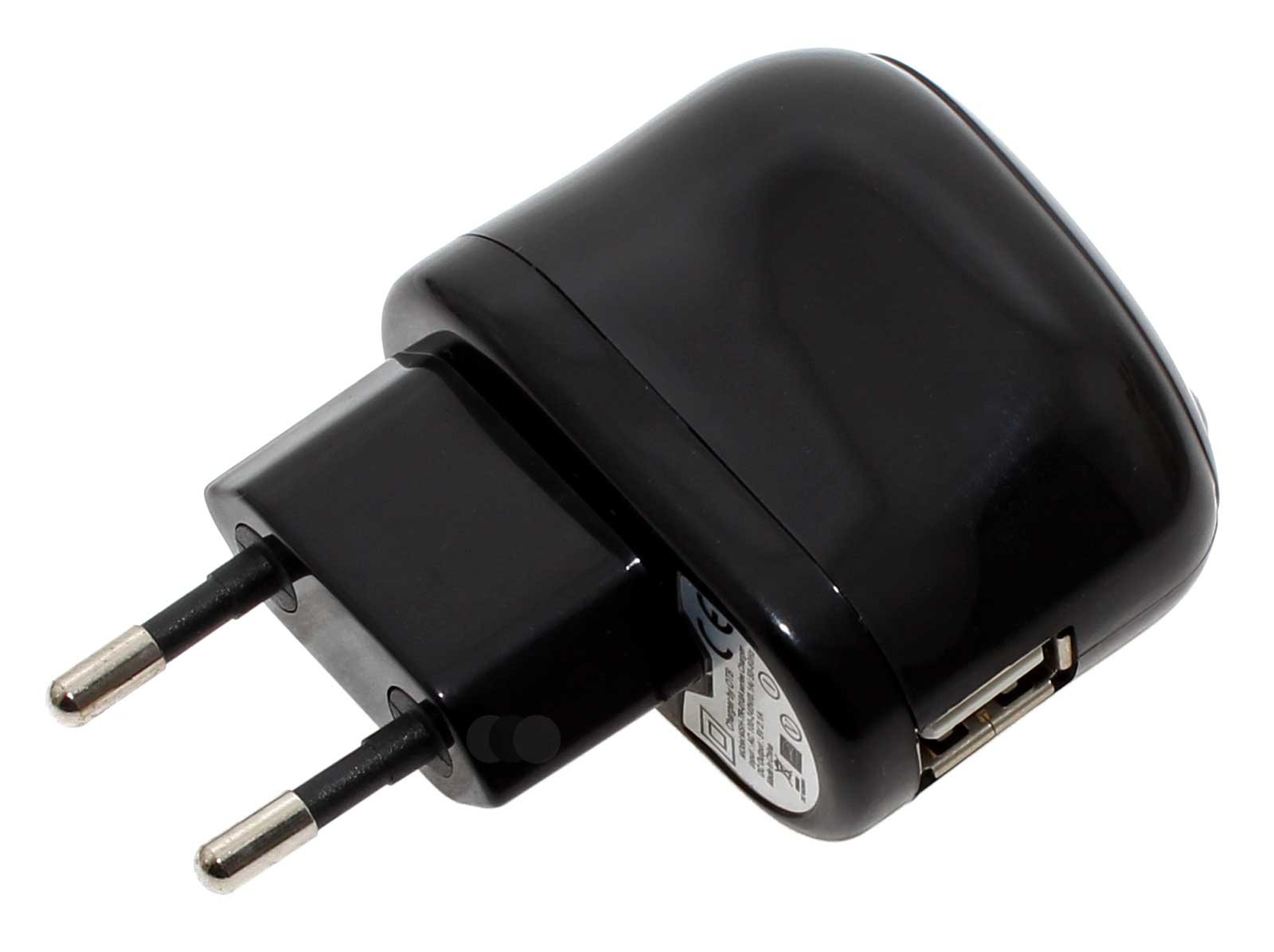 Ladeadapter Ladegerät Netzteil USB 2,1A z.B. für Apple iPad iPhone iPod, Navigationsgeräte wie TomTom, Garmin, PDA, oder Smartphone wie Samsung Galaxy Tab, Galaxy S4,  S5 in schwarz