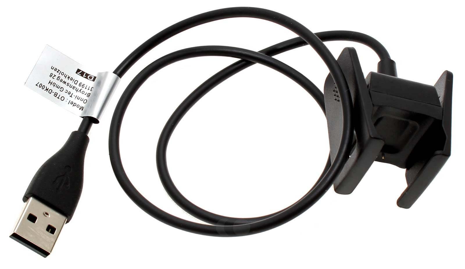 USB Ladekabel, Ladeadapter zum Laden des Fitbit Charge 2 Fitnessarmbands über einen USB-Anschluss