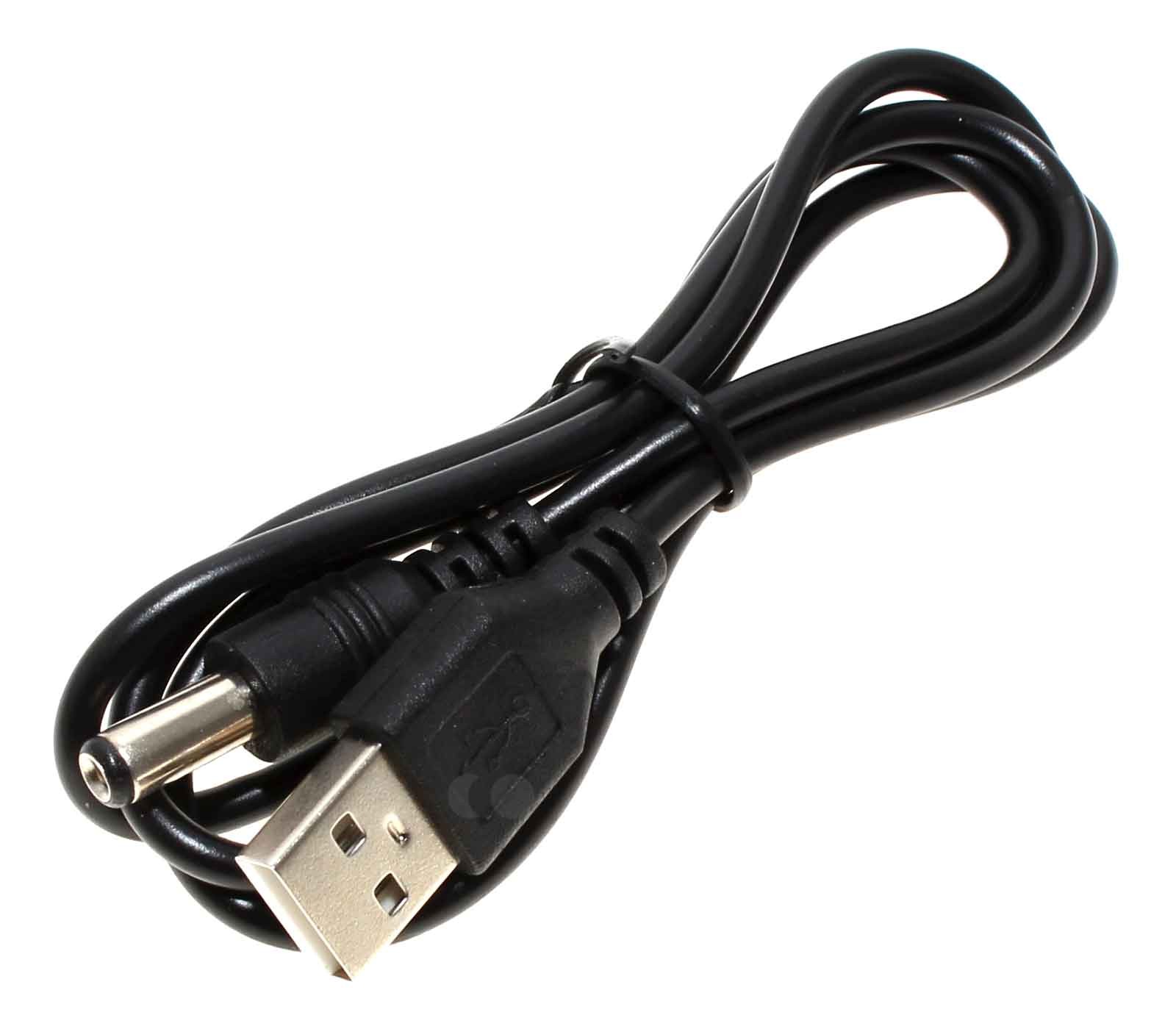 USB Typ-A Stecker auf 5,5 x 2,1mm Hohlstecker DC Ladekabel Adapter, geschirmt, z.B. für NOKIA