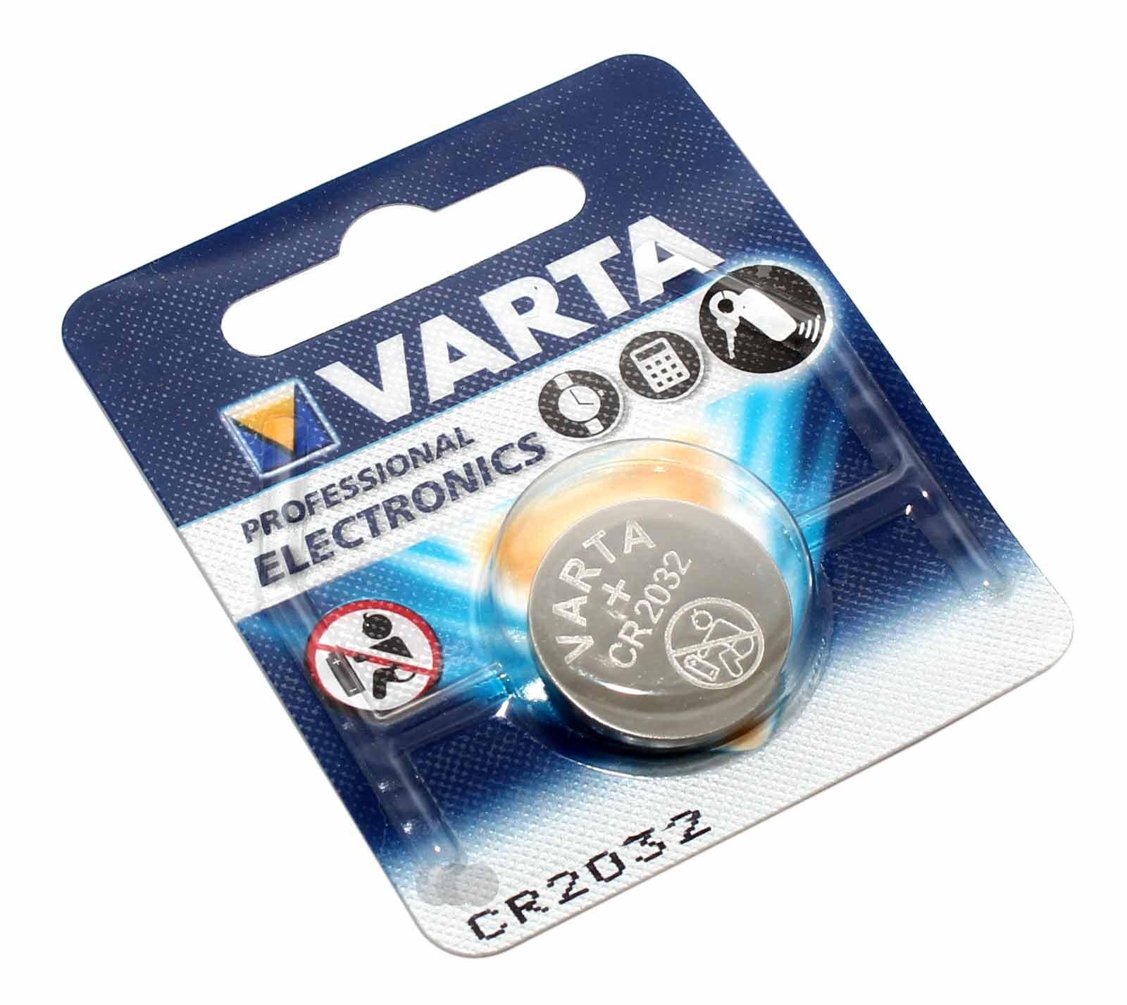 Varta 2032 Knopfzellen 3V Batterie / Type 6032 / 230mAh / 20x3,2mm