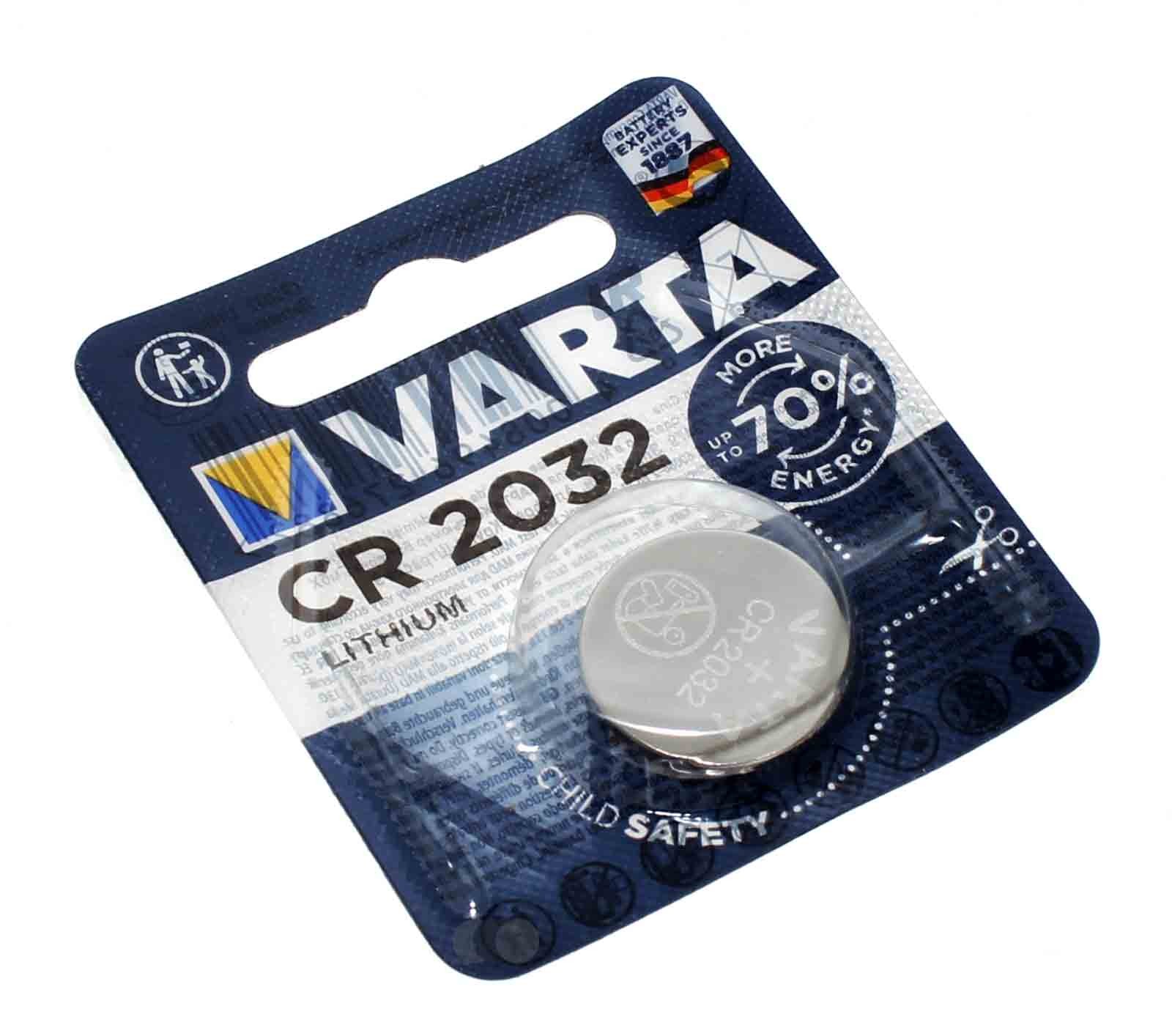 Batteria Per Orologi Telecomandi 1 Batteria A Bottone Varta CR2032 3V 230mAh - Al Litio, Nuova In Blister Batteria CR2032 230mAh