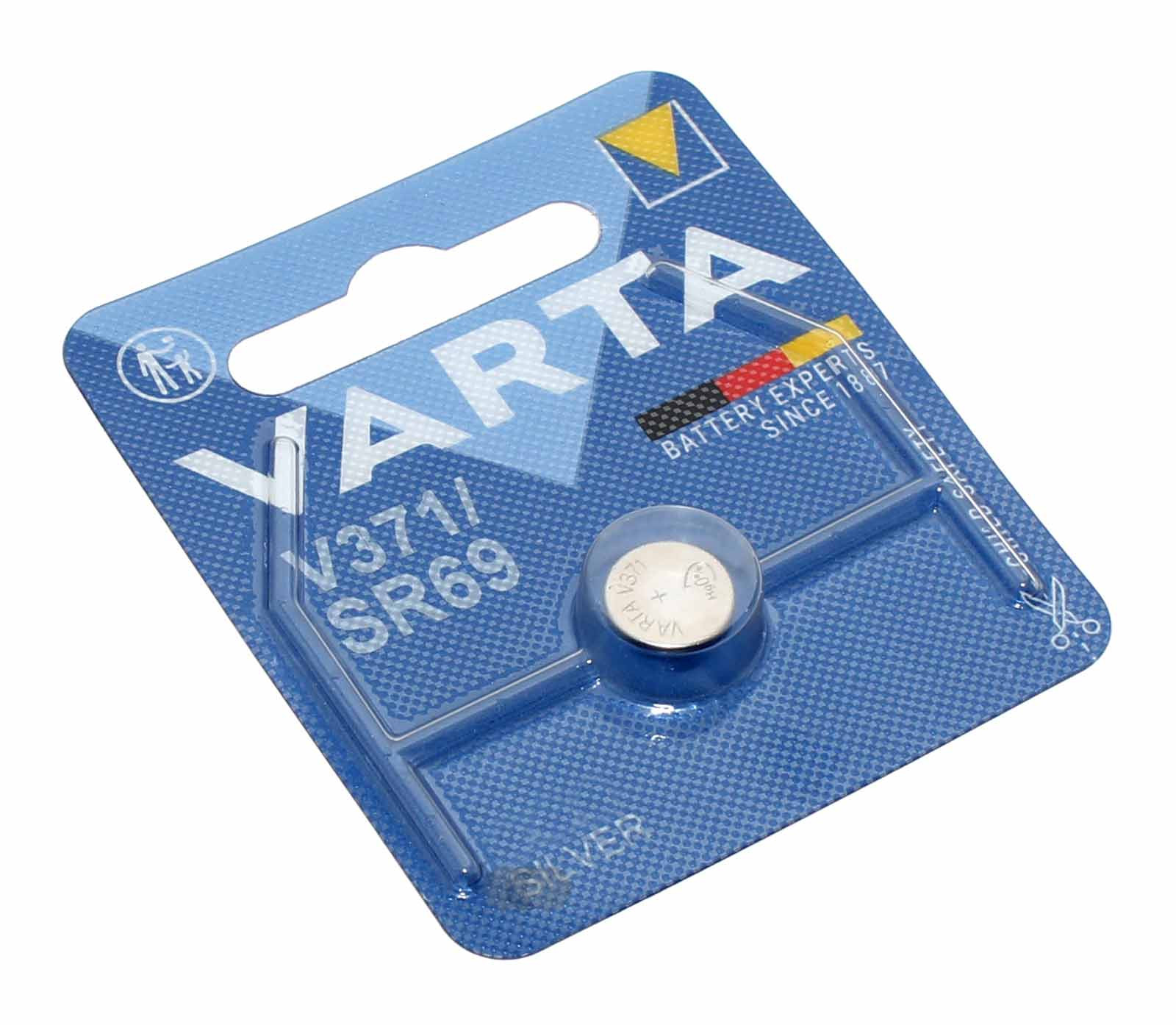 Varta V371 / SR69 Knopfzelle Batterie Silberoxid für Uhren u.a., 280-31 SR921, SR920SW, 1,55V, 30mAh