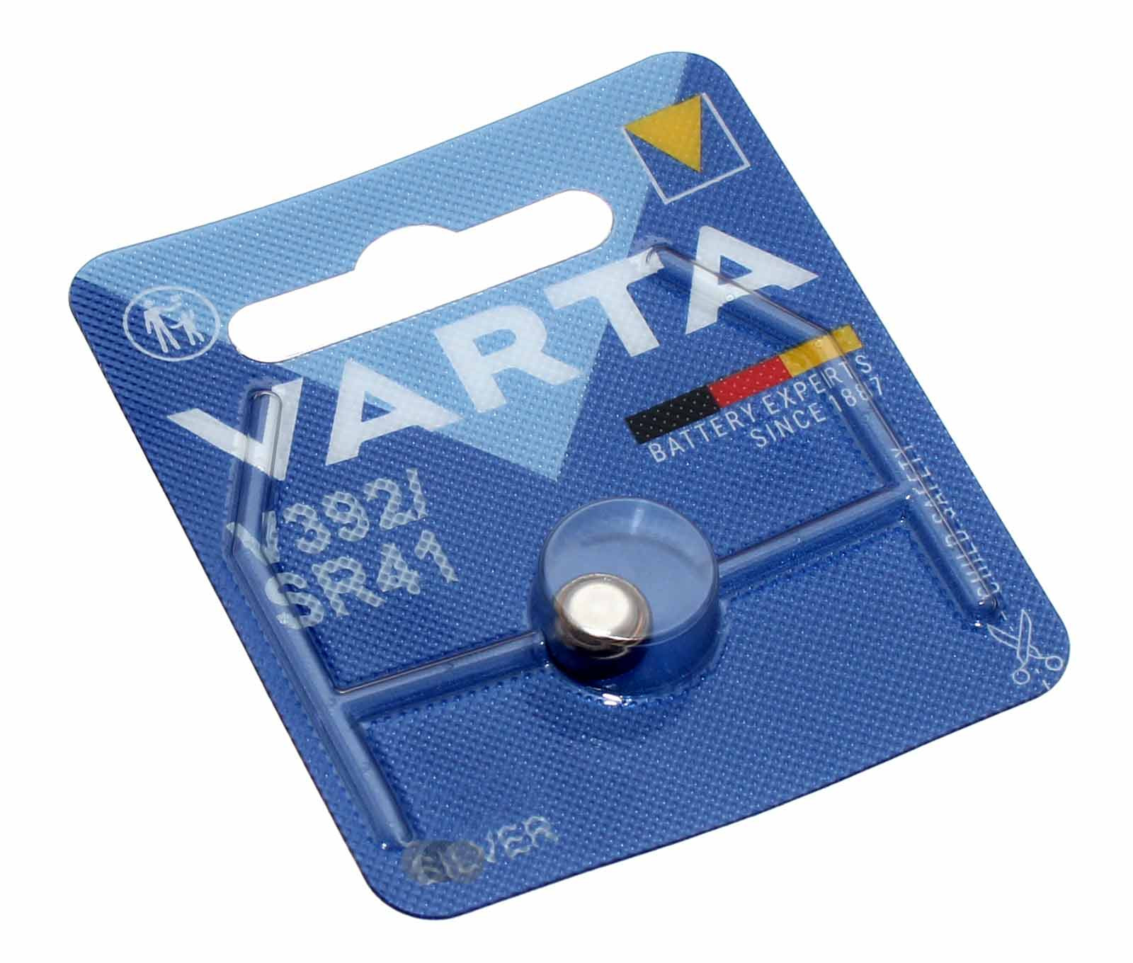 Varta V392 SR41 Knopfzelle Batterie Silberoxid für Uhren u.a., 1135SO, 280-13, SB-B1, 1,55V, 40mAh