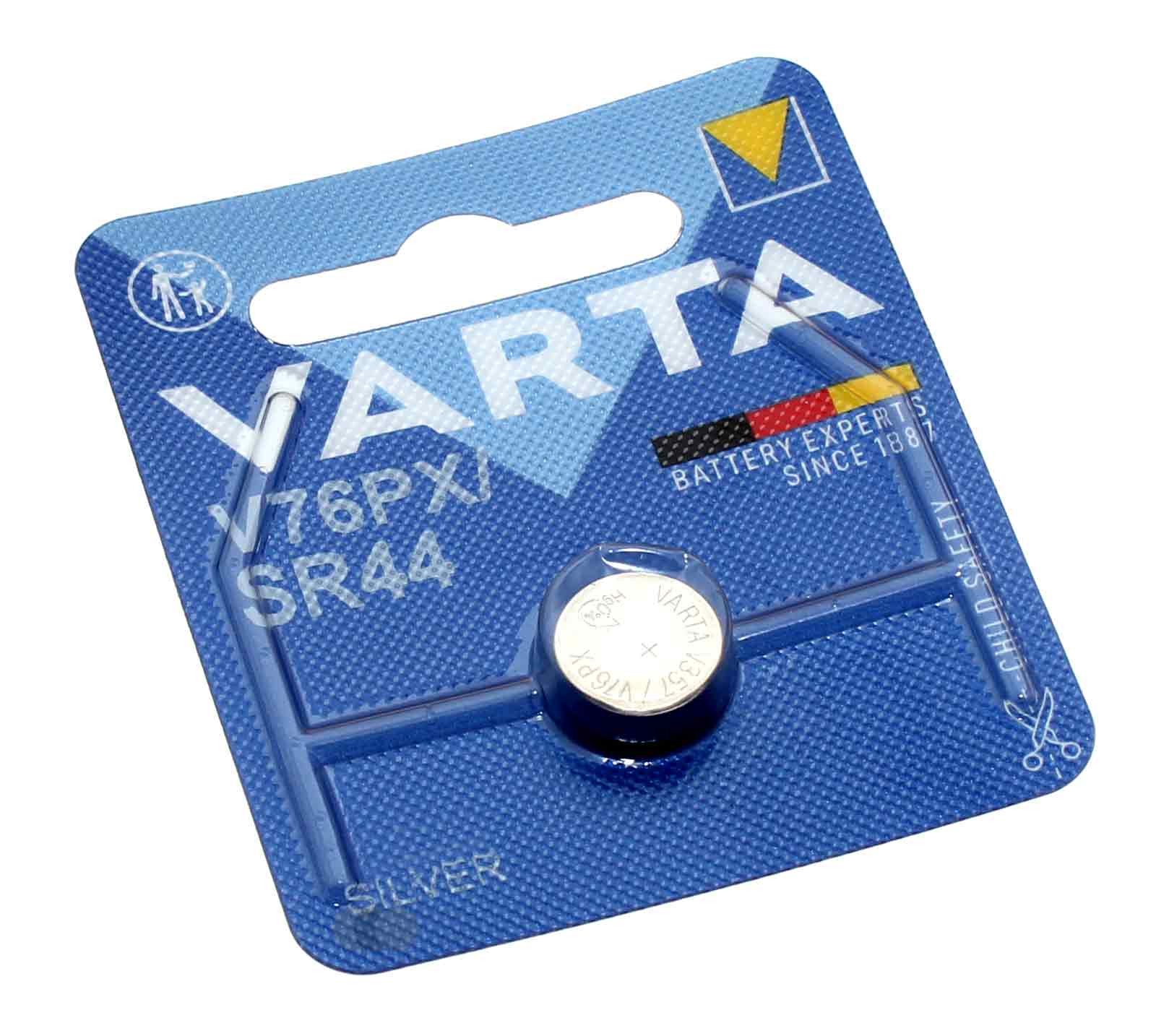 Varta V76PX / SR44 Silberoxid Knopfzelle Batterie, 280-62, D357, EPX76, SG13, 1,55V, 145mAh