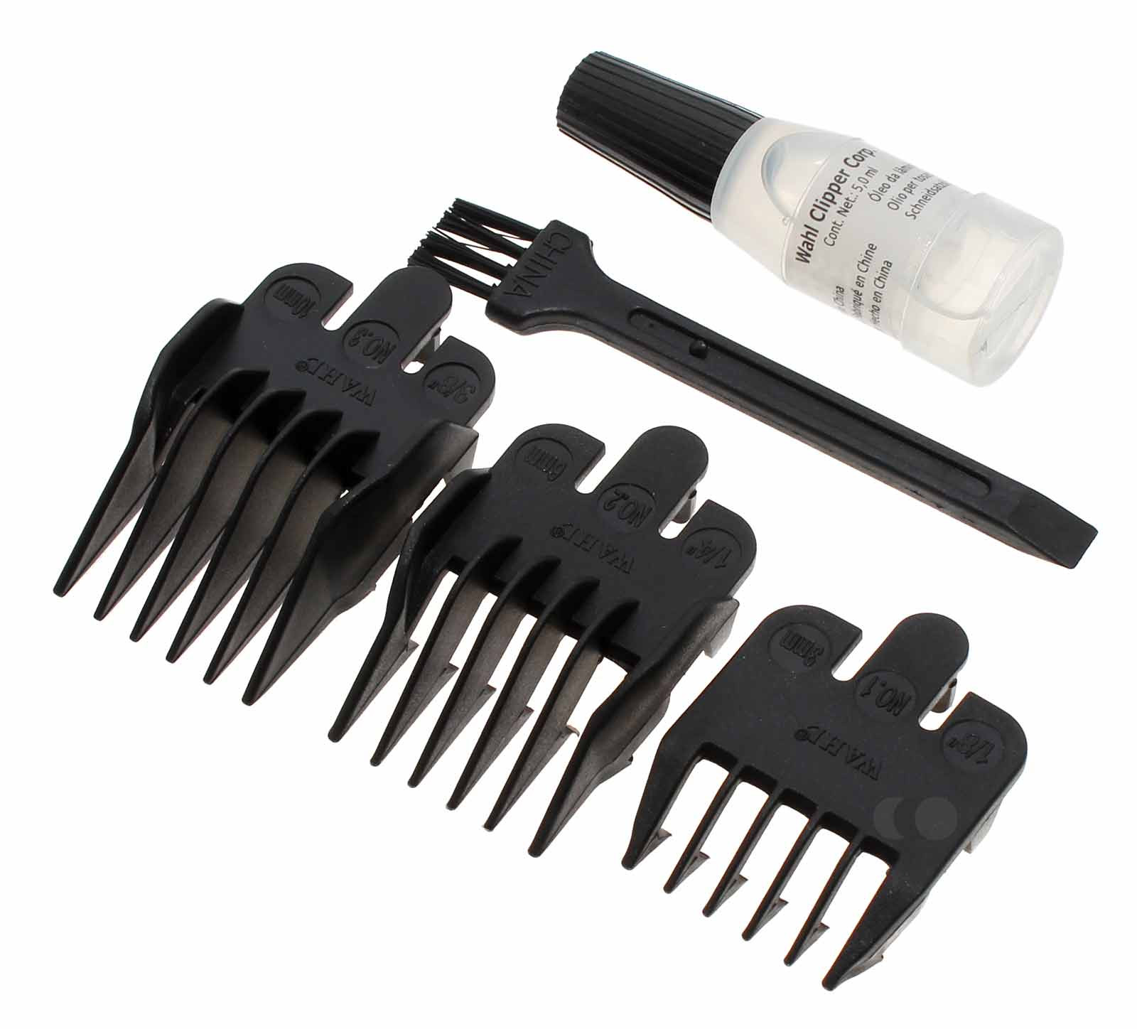 Wahl Moser Ermila Kammaufsatz Set 3mm, 6mm, 10mm mit Öl und Reinigungsbürste für 8141, Artikelnummer 4217-7080, 58029-016