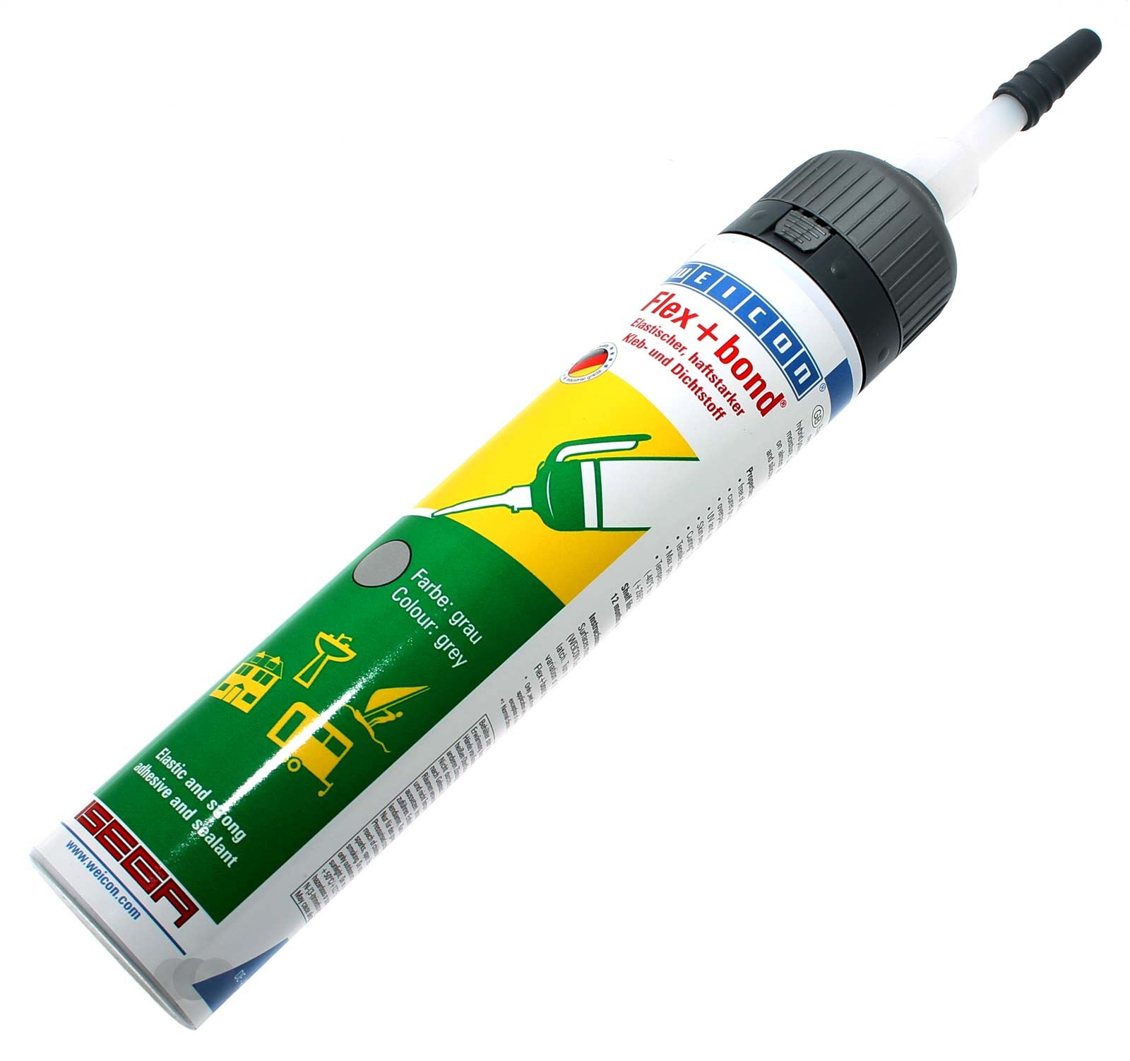 Weicon Flex + bond, Farbe grau, RAL 7000, 200ml im Presspack