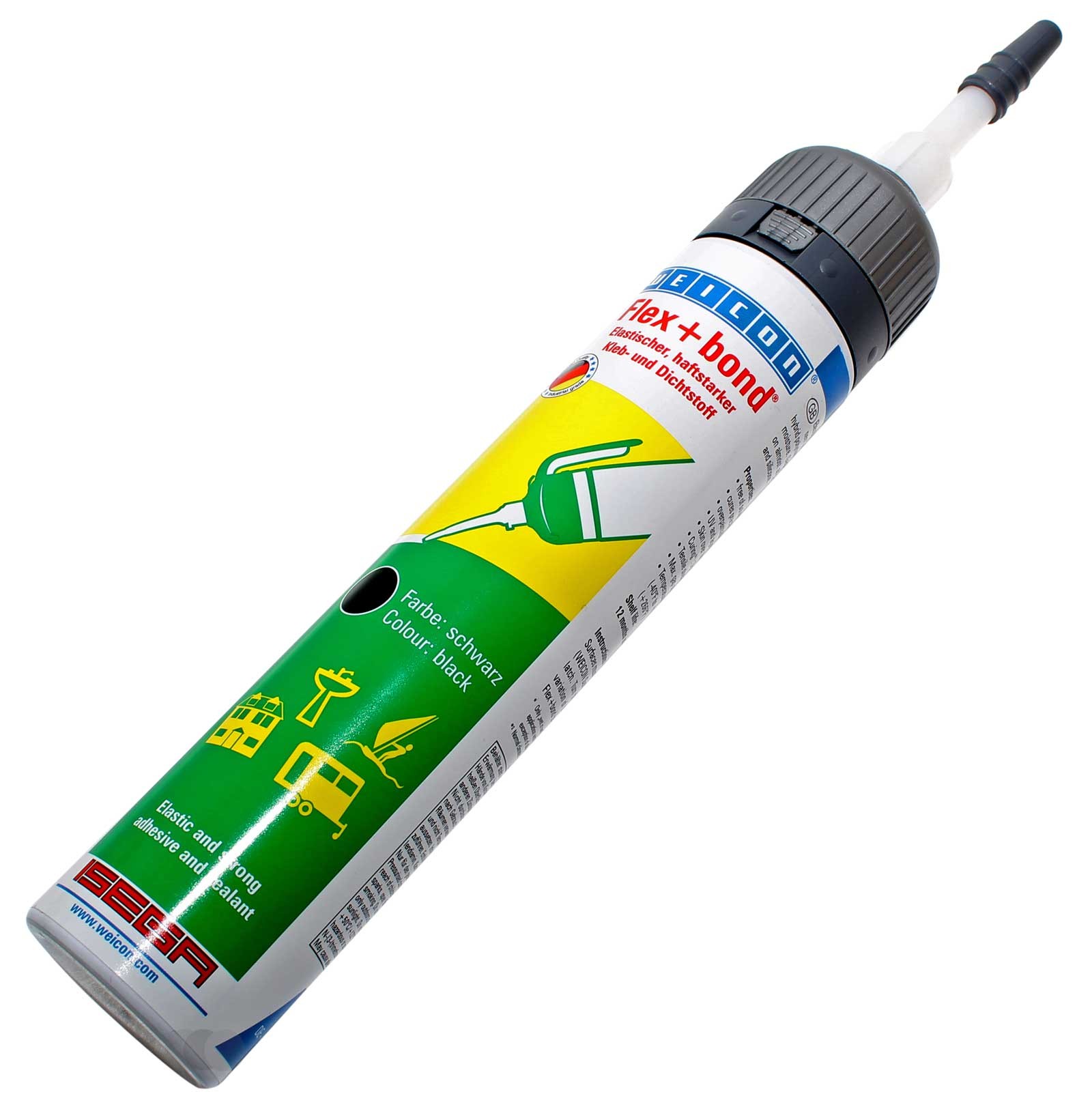 Weicon Flex + bond, Farbe schwarz, 200ml im Presspack