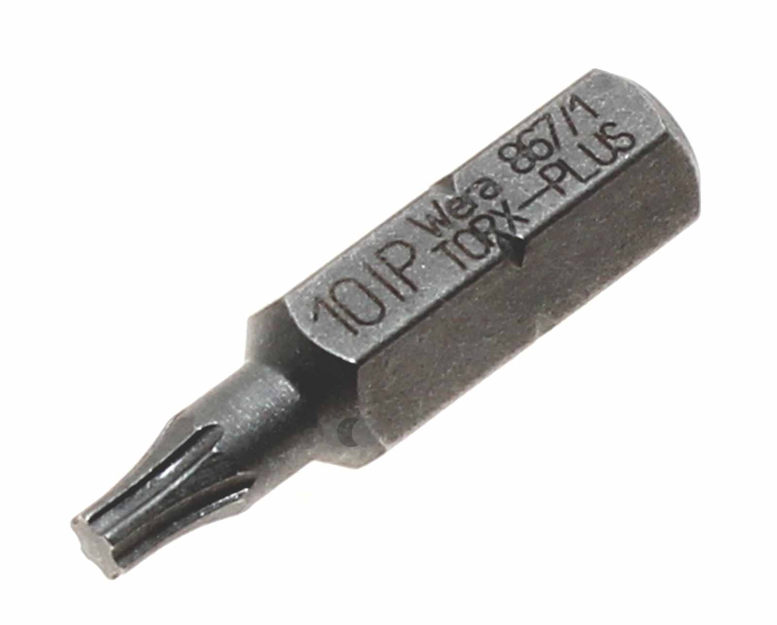 WERA 05066280001 867/1 Z IP 10 Torx Plus Bit, 2 x 25mm Zähhart, 1/4" C6,3mm Sechskant Halter