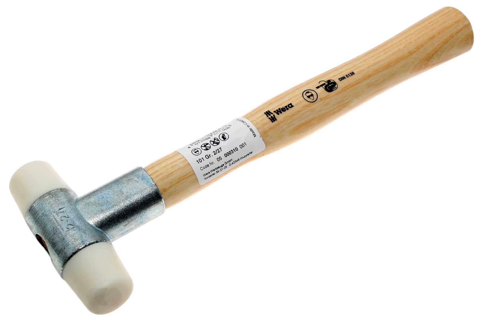 Wera Schonhammer, Kunststoffhammer Nylon, sehr hart, 265mm, Ø27mm, 05000310001 101 (Default)