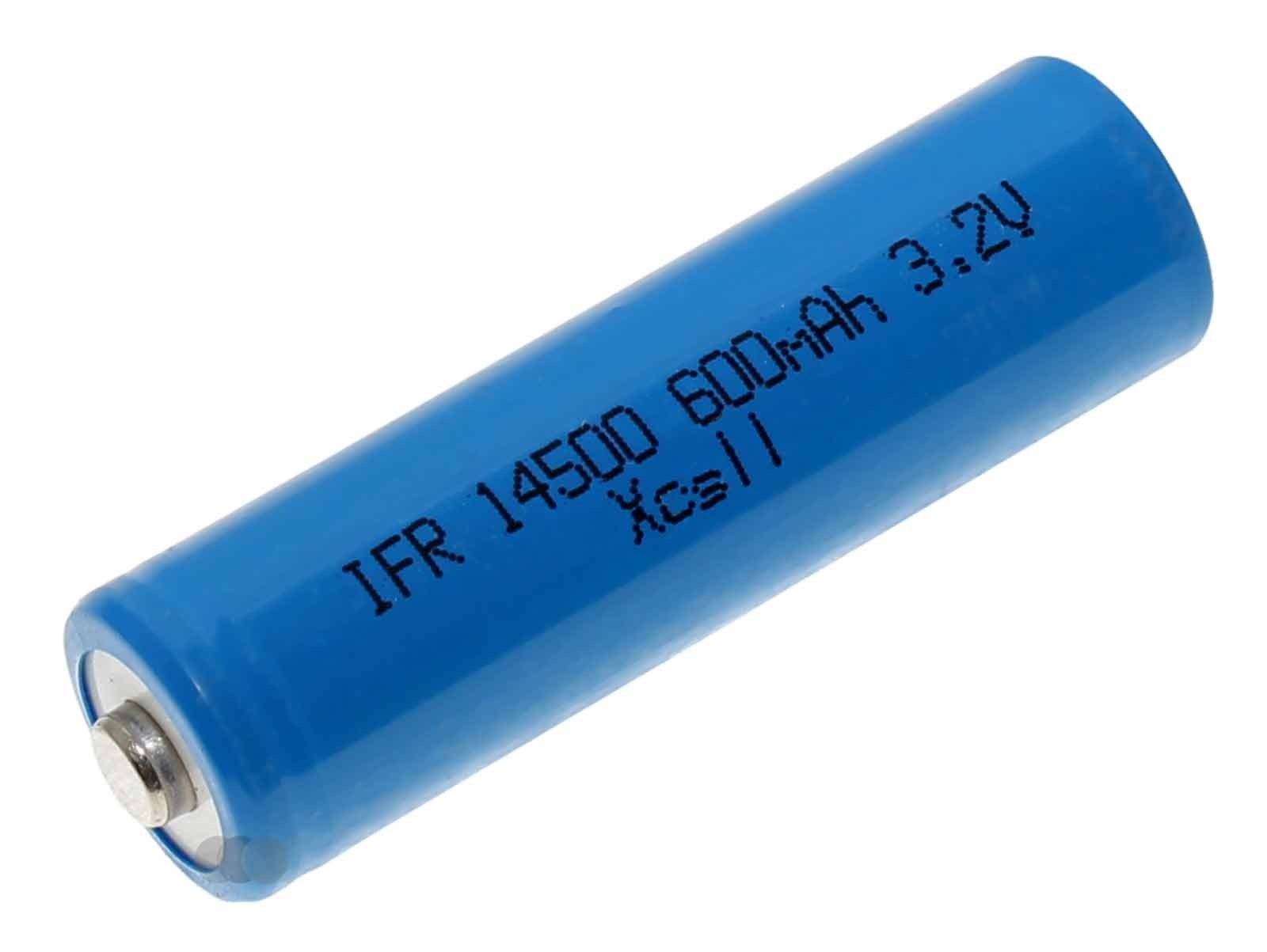 XCell IFR 14500 Akku LiFePo4 AA Mignon, für Solar betriebene Gartenleuchten, 3,2V, 600mAh