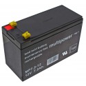 12 Volt 7,2Ah Multipower MP7.2-12 Blei Akku | VDS Zulassung | 4,8mm Faston Anschluss