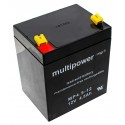 12V 4,5 Ah Bleigelakku Multipower MP4.5-12 mit 4,8mm Faston Anschluss