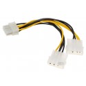 15cm DeLock Stromkabel 2x 4 Pin Stecker Molex auf 8 Pin PCI Express | 82397 