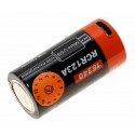 16340 CR123 Li-Ion Akku | mit Micro-USB Ladeanschluss | 3,7V max. 2,4Wh 650mAh