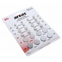 24 Stk. Arcas Knopfzellen-Set Alkaline + Lithium je 2x AG1 AG3 AG4 AG5 AG8 AG10 AG12 AG13 CR1620 CR2016 CR2025 CR2032 