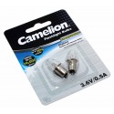 2x Camelion Krypton Ersatz Glühlampe Glühbirne für Standard Taschenlampe | BK3/75P-BP2 | 3,6V 0,75A 