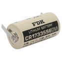 3V FDK (Sanyo) CR17335SE 2/3 A Lithium Batterie U-Lötfahne | 1800mAh 