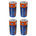 [9,11€/100g] 4x 90g Heidel Nervenstärker in Batterie-Form Knusperpralinen mit Vollmilchschokolade | Schokoreis und Cornflakes | Metalldose Akku-Form