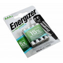 4x Energizer Extreme AAA HR03 Micro Akku NiMH | E300624400 | 1,2V 800mAh 