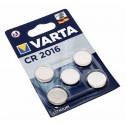 5x Varta CR2016 Lithium Knopfzelle Batterie für Uhren Autoschlüssel u.a. | wie BR2016 DL2016 ECR2016 | 3V 87mAh 