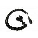 Rasiereranschlusskabel für Philips und Braun Rasierer mit 1,8m, Spiralförmig in schwarz