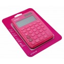 Casio MS-20UC-RD Tischrechner | 12-stellig Solar-/Batteriebetrieb | rot / pink
