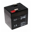 CTM CT1-6 Blei Gel Akku AGM | 4,8mm Fast-on Anschluss | 6V 1000mAh