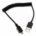 DeLOCK USB Spiralkabel USB Typ-A Stecker auf Micro-USB Typ-B Stecker | bis zu 60cm | 83162