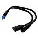 InLine USB 3.0 Adapterkabel 2x USB 3.0 Buchse Typ A auf Pfostenanschluss Mainboard Buchse 19polig